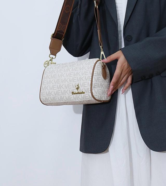 Timeless Elegance Redefined: Crossbody Barrel Bag - Retro PU Shoulder Bag